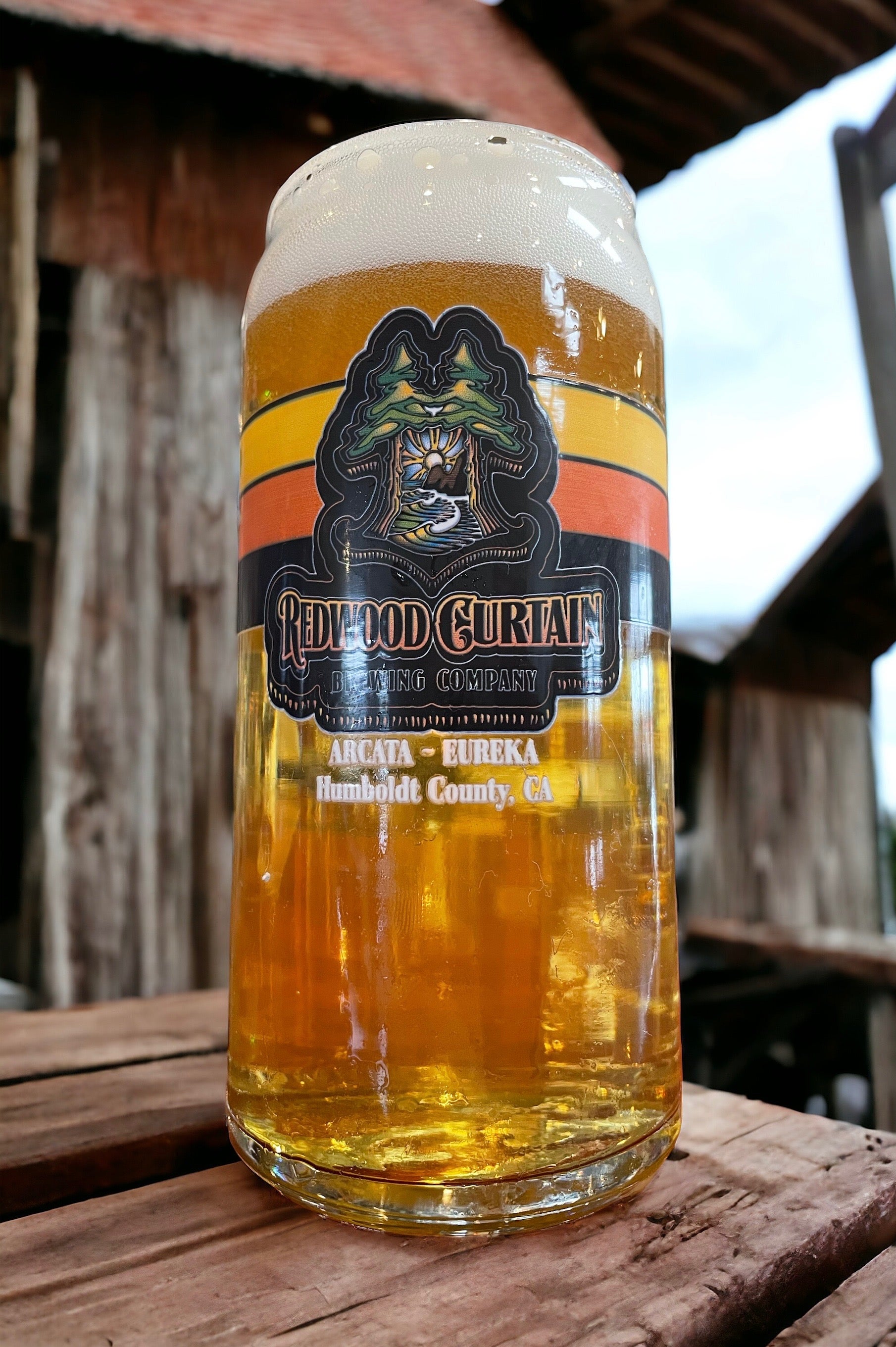20oz Tallboy Can Glass | Redwood Curtain Brewing Company