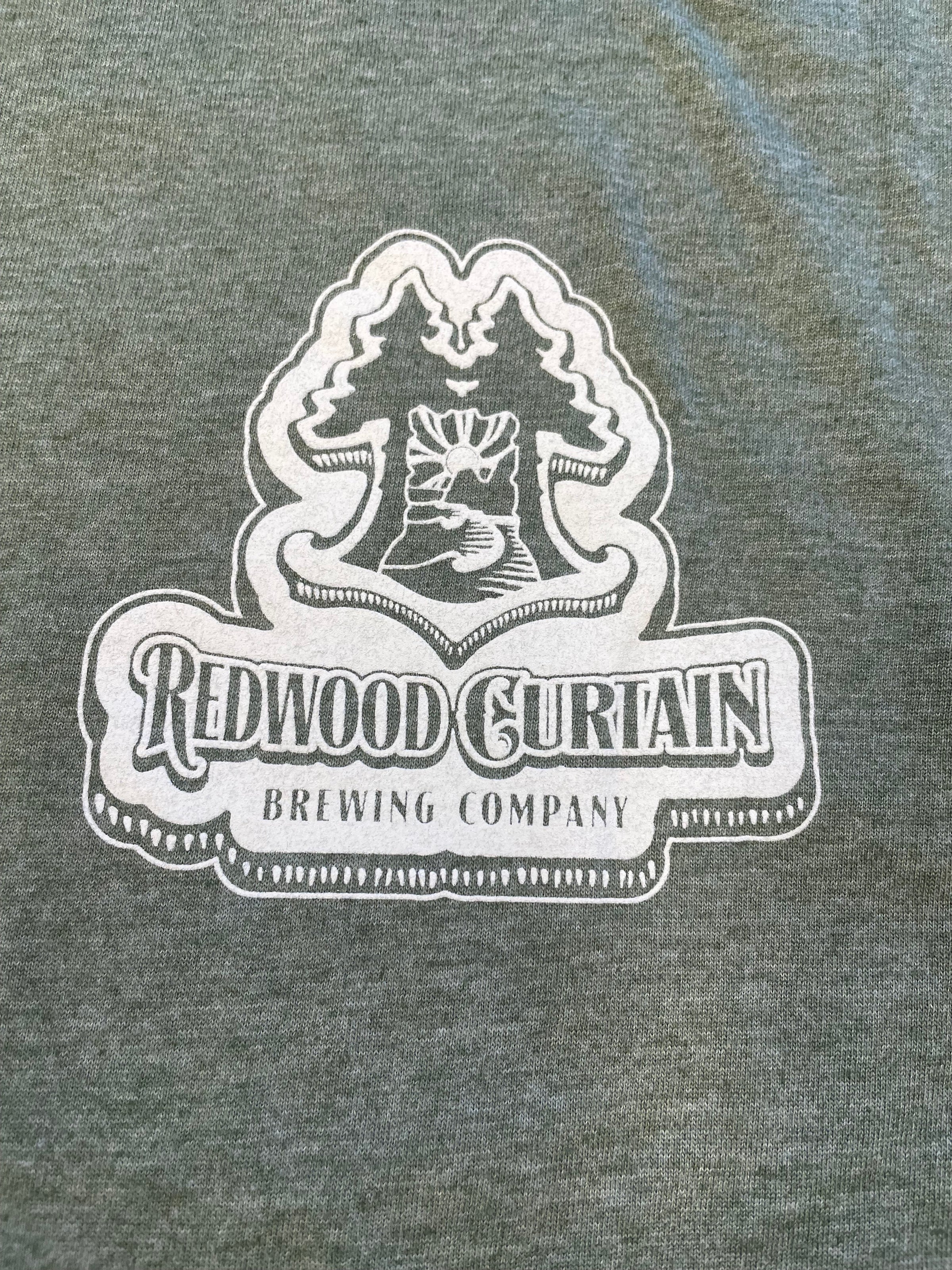 Sage Green Short Sleeve T-Shirt Full Color Logo | Redwood Curtain
